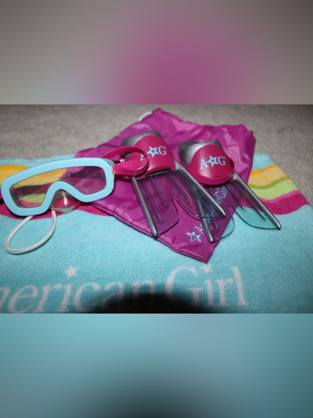 American girl doll snorkel set